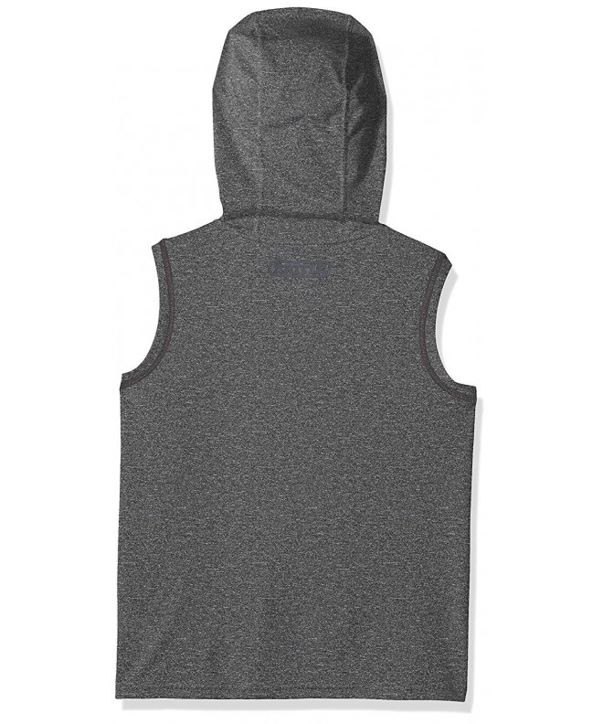 Youth Sleeveless Light Action Hoodie Charcoal White C018hih9860