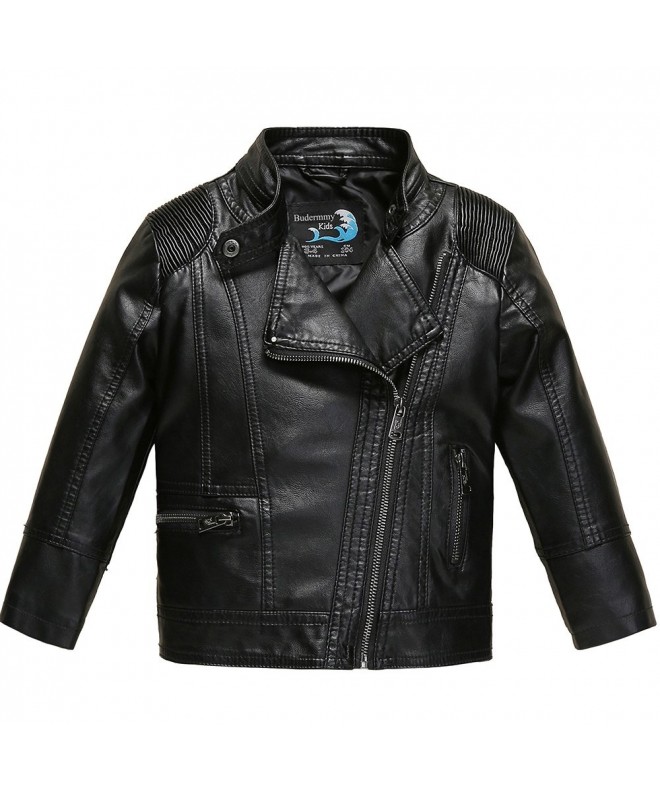Budermmy Leather Motorcycle Jackets Zipper