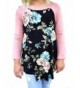 GRAPENT Casual Floral Colorblock Sweatshirt