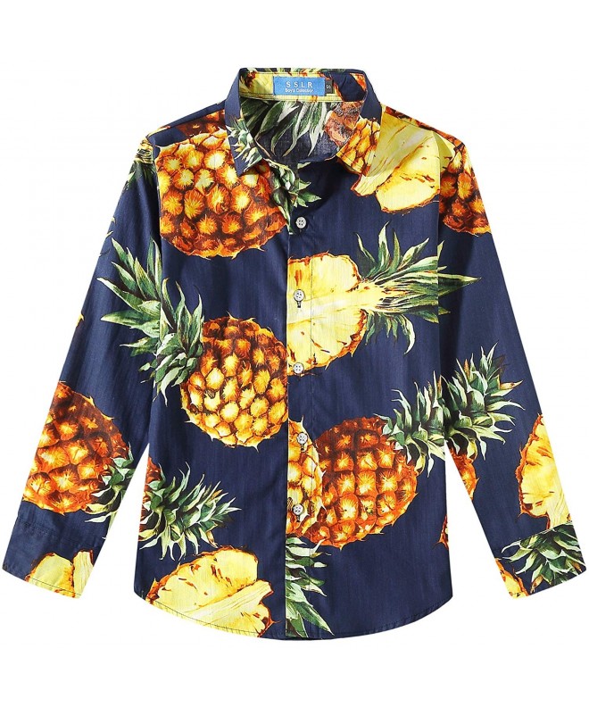 SSLR Pineapple Button Cotton Hawaiian