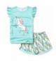 Pajamas Unicorn Flutter Sleeve Clothes